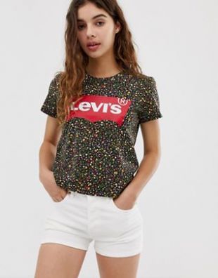 t shirt motif petites fleurs