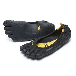 Vibram FiveFingers Men's Classic Barefoot Black/Black 44 & Toesock Bundle