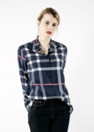 Chemisier fluide imprimé manches longues