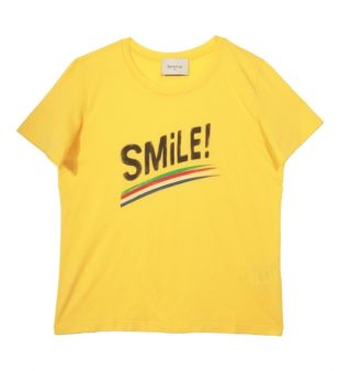 T shirt col rond motif Smile