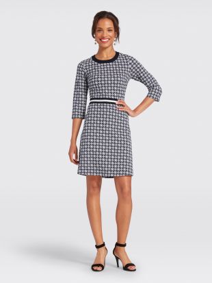 Honeycomb Floral Ponte Dress