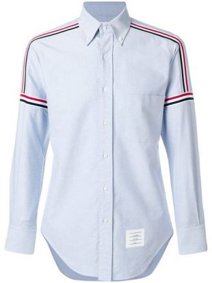 Thom Browne - Thom Browne Rwb Elastic Stripe Oxford Shirt