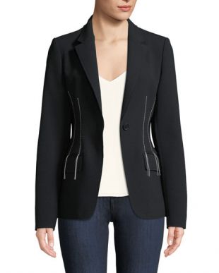 Compact Crepe Blazer Jacket