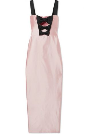 strapless open back dress Vintage Pink Beaded Prom Dress Sheath Evening Dress Straps Party Dress –  DSProm