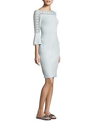 Fendi - Geometric Bell Sleeve Dress