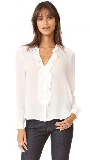 L'AGENCE Guilietta Ruffle Blouse