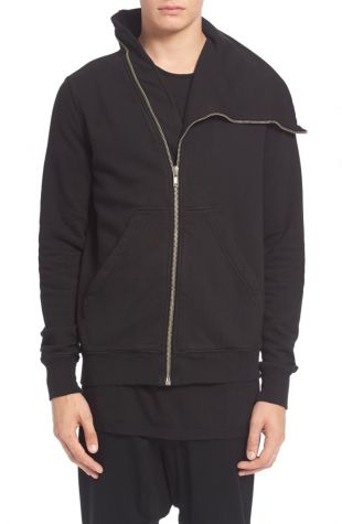 Rick Owens - Zip Up Asymmetric Hoodie