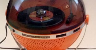Sanyo Orange RPT 1200 Phonosphere Space Age Retro Disco Radio/LP Player