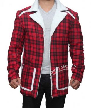 Deadpool Ryan Reynolds Red Shearling Jacket
