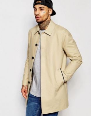 ASOS - Trench-coat droit imperméable - Taupe