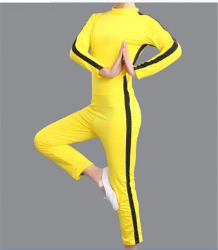 Chinese Kung Fu Yellow Jumpsuit Uniform Bruce Lee