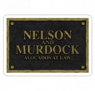 Sticker de la plaque "Nelson and Murdock, Avocados at Law" / A partir de