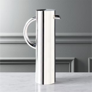 stainless steel shiny water pitcher