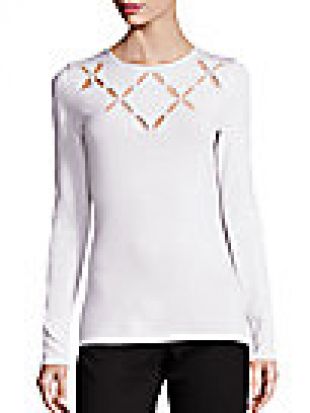 haut blanc cut top