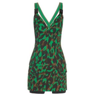 Versace Camouflage-print stretch-canvas mini dress