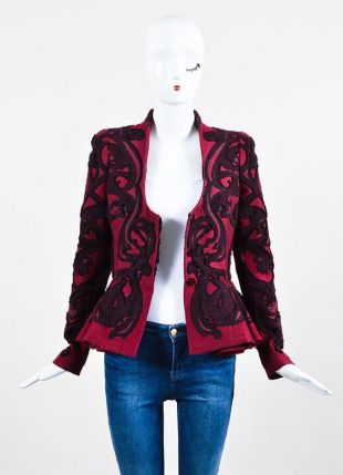 Alexander McQueen - Brocade Peplum Jacket