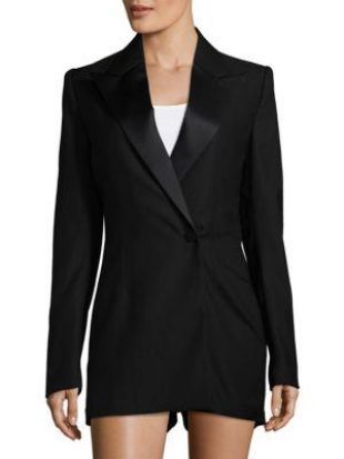 Saint Laurent - Peak Lapel Romper in Black