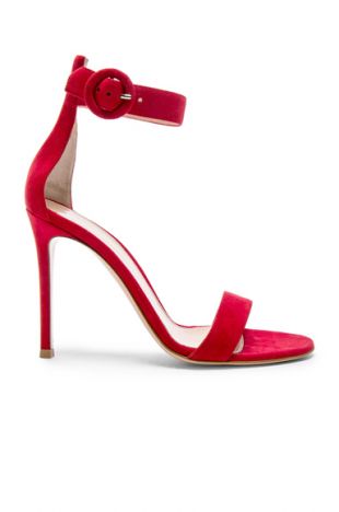 Suede Portofino Heels in Tabasco