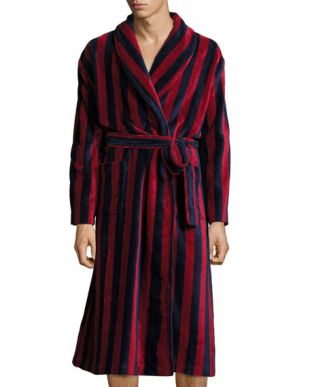 Striped Velour Robe