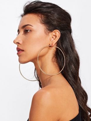 Romwe Boucles d'oreille rondes