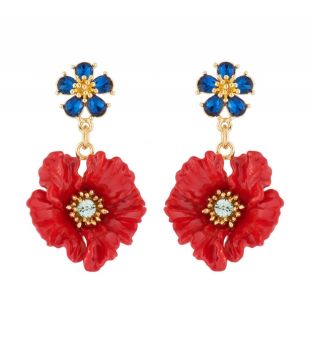 Boucles D'oreille Tige Coquelicot