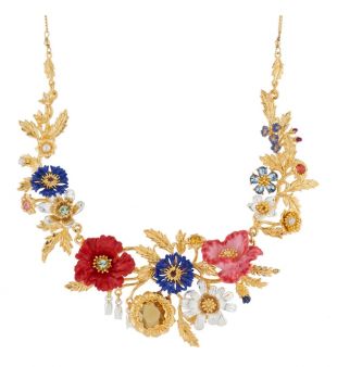 Collier Plastron Bouquet Champêtre