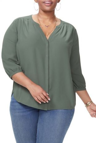 Pintuck Back Blouse in Sugar Pine
