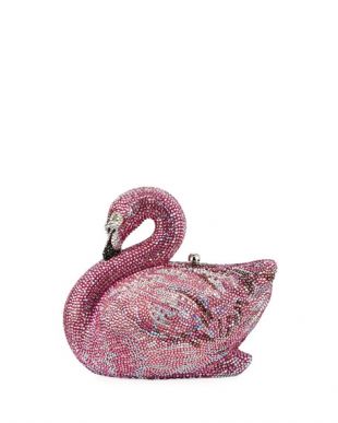 Avalon Flamingo Crystal Clutch Bag