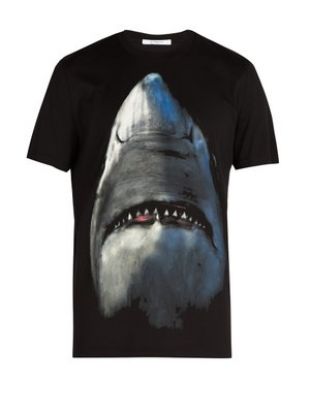 Givenchy t- shirt en coton à imprimé requin coupe Cuban