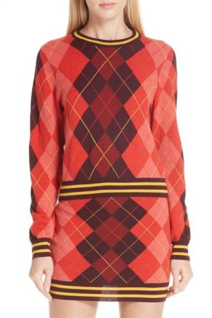 Dex Argyle Merino Wool Sweater