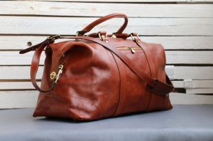 Sac de voyage en cuir Marron