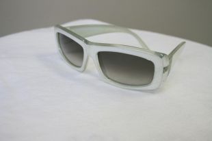 Vintage White Rectangle Sunglasses