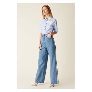 Manoush Pantalon Jean d'Eté denim clair