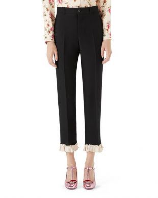 Cady Crepe Wool Suiting Pants