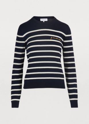 Pull marinière brodé Je ne sais quoi