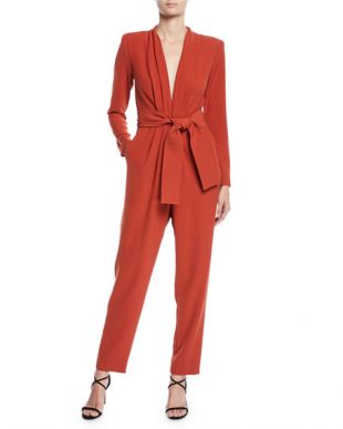 Kieran Belted Long Sleeve Jumpsuit
