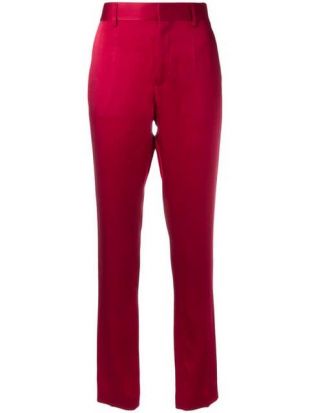 Pink cotton tailored trousers