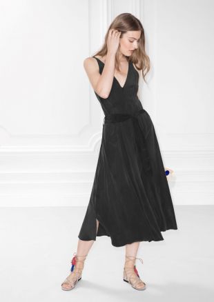 & Other Stories - Robe noire col V