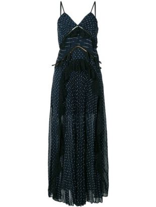 Self Portrait Polka Dot Maxi Dress   Farfetch