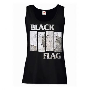 Débardeur Femme  "Black Flag" Wall Texture 100% coton