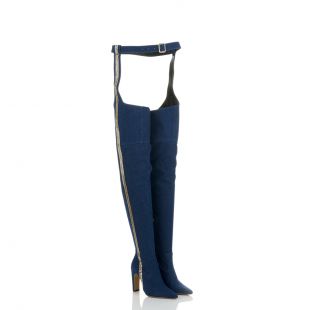 Yello Denim Belt Boots
