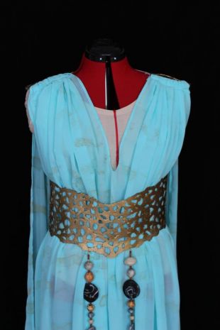 CendresDeLavande - COSTUME ~ Daenerys Targaryen Qarth Blue and gold tunic  Game of Thrones