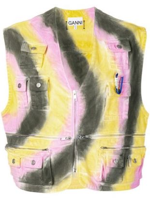Ganni Hopewell tie dye Waistcoat