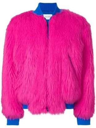 Alberta Ferretti faux fur Bomber Jacket