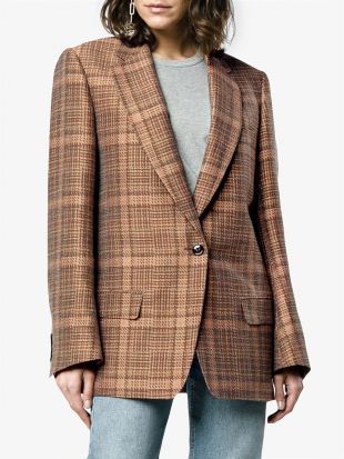 Single Breasted Check Jacket