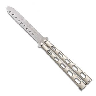 Version améliorée du couteau papillon avec lame non tranchante pour l'entraînement, pour acquérir une pratique sans danger, 100% sûr, couteau balisong d’entraînement.