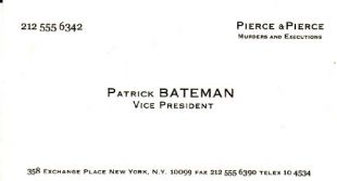American Psycho Business Card (Patrick Bateman)