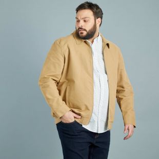 veste beige grande taille homme