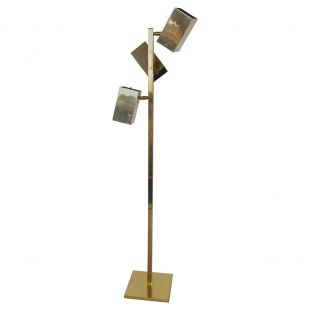 Koch & Lowy Brass Cubist Floor Lamp
