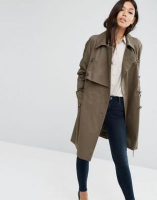 trench manteau kaki